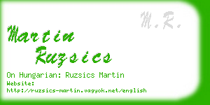 martin ruzsics business card